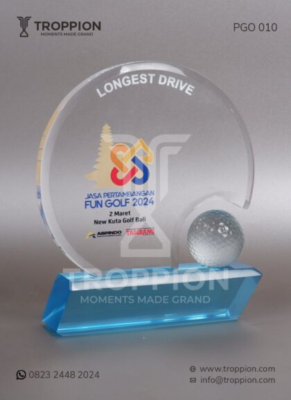 PGO 010 Piala Golf Akrilik Longest Drive Jasa Pertambangan Fun Golf 2024 Kuta Bali