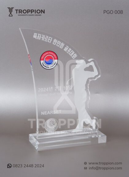 PGO008 Piala Golf Akrilik Nearset Merapi Golf Yogyakarta
