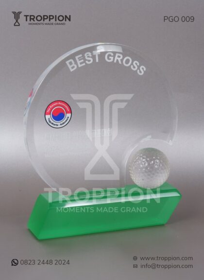 PGO 009 Trophy Golf Akrilik Best Gross Merapi Golf Yogyakarta