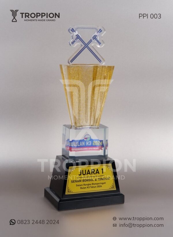 PPI 003 Piala Penghargaan Industri Resin Rangka Memperingati Bulan K3 2024 Subholding Upstream PHE Jakarta