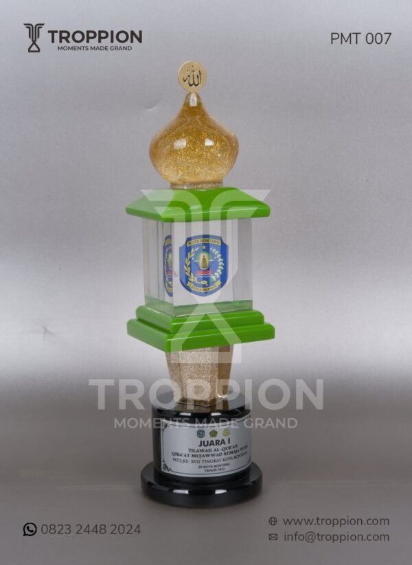 PMT007 Piala MTQ Resin Tilawah Al-Qur'an Bontang