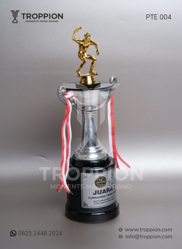 PTE004 Piala Trophy Juara Turnamen Tenis Meja Baiturrahman Cup PTM Limus Pratama