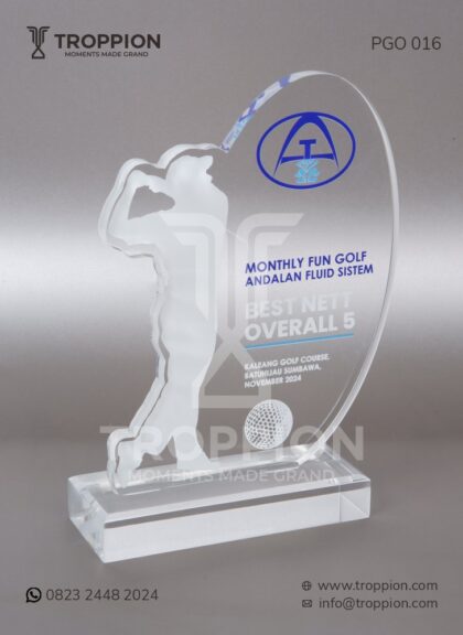 PGO016 Piala Akrilik Monthly Fun Golf Andalan Fluid Sistem